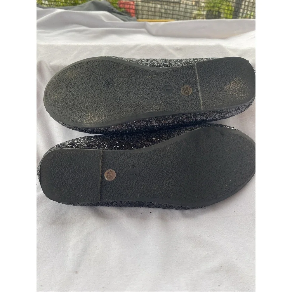 Girl's Thereabouts Lexi Ballet Flats - Black Glitter - Size 1M